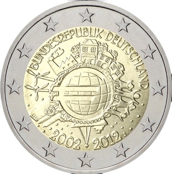 Euromunten, Ophalen of Verzenden, Duitsland, 2 euro, Losse munt