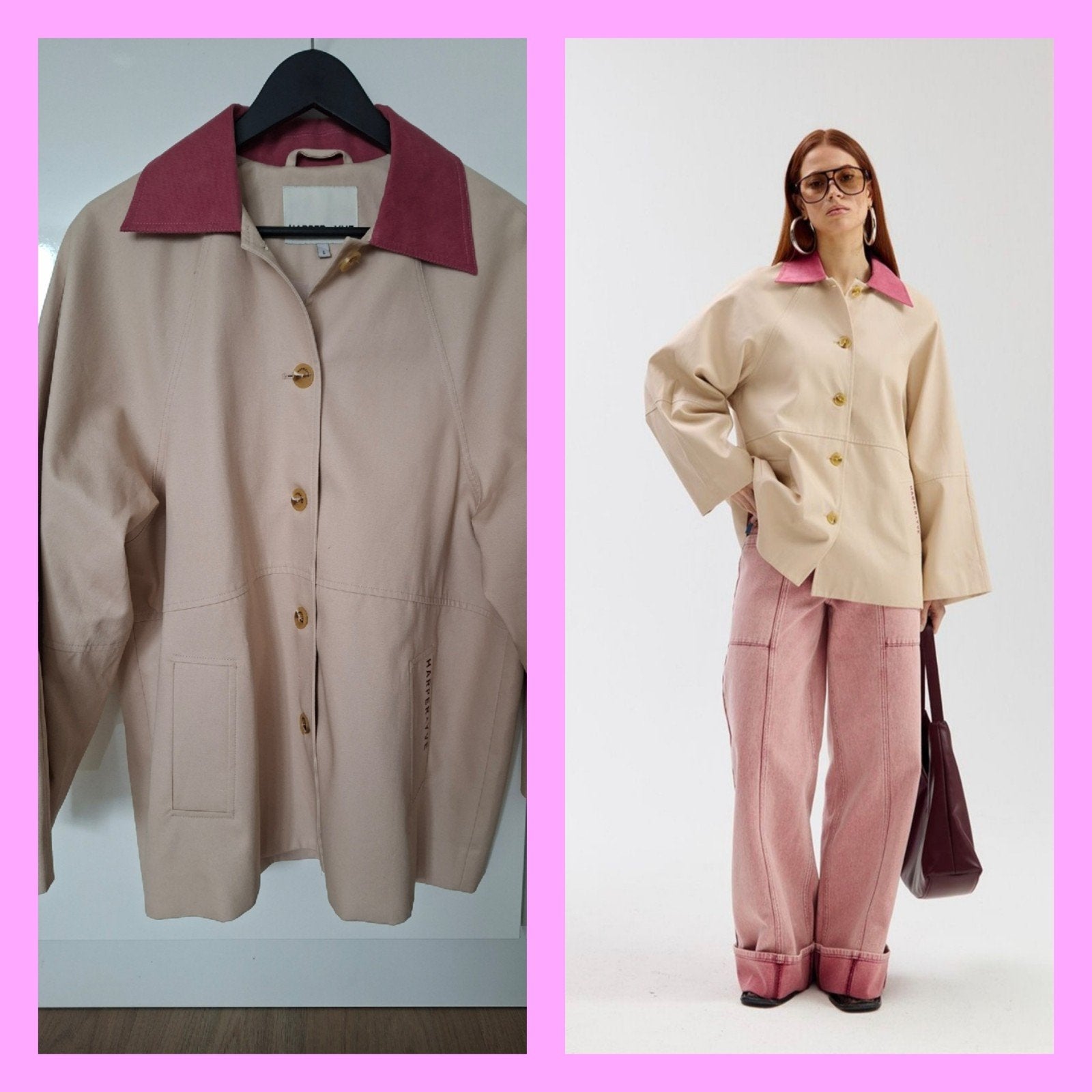 Harper and Yve jas maat S valt ruim, Maat 38/40 (M), Beige, Nieuw, Ophalen of Verzenden