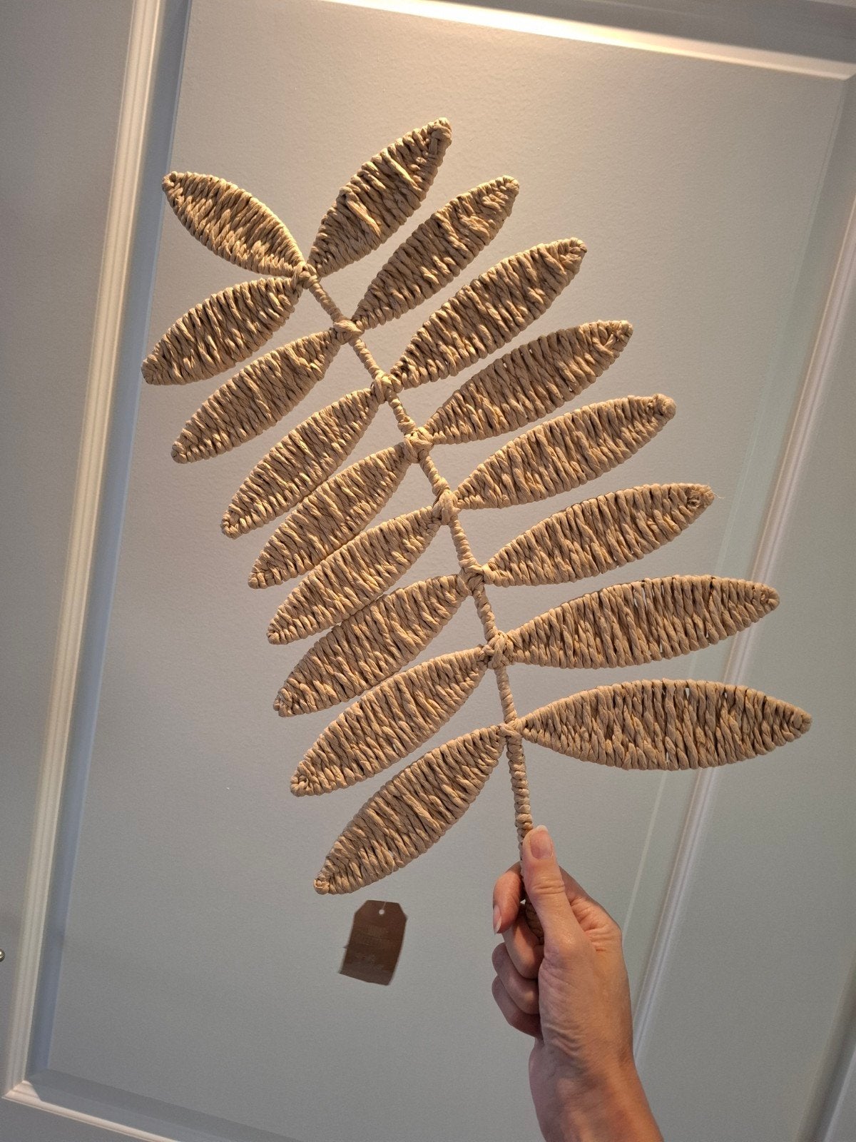 Wanddecoratie blad van raffia - Boheemse stijl, Nieuw, Natuurlijk materiaal, Handgemaakt, Ophalen