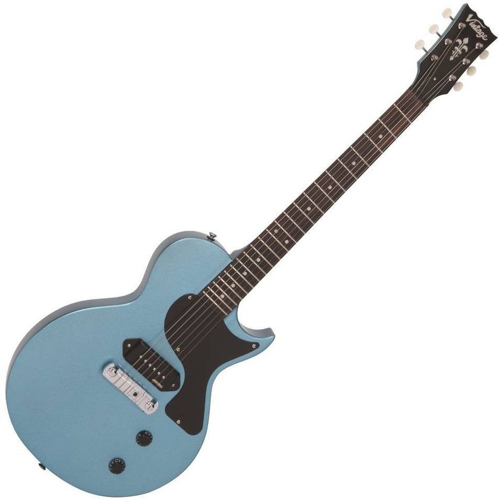 Vintage V120 Reissued P90 Elektrische Gitaar - Aqua Blue, Muziek en Instrumenten, Snaarinstrumenten | Gitaren | Elektrisch, Ophalen