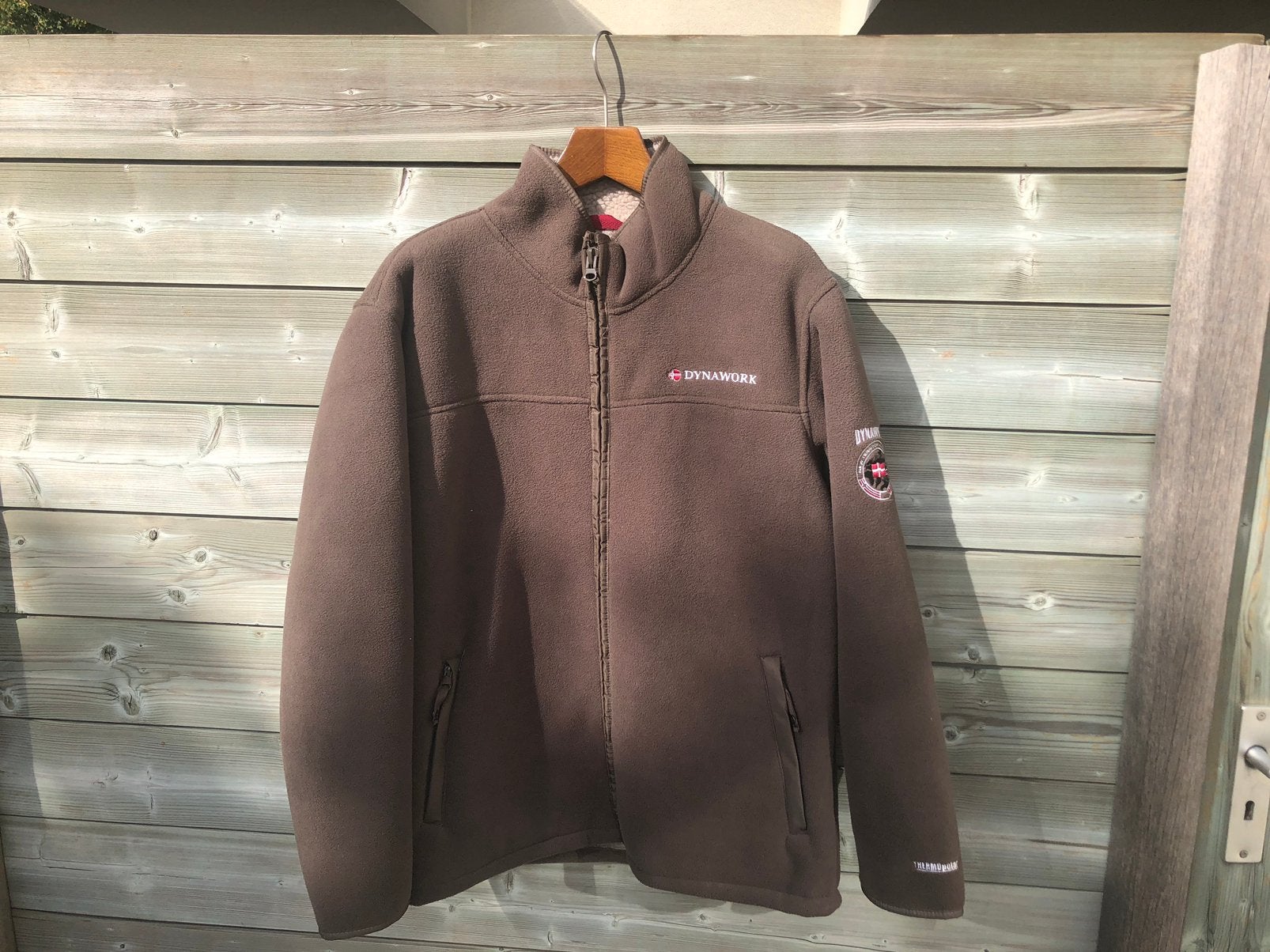 winter jas heren maat L en XL fleeze, Ophalen of Verzenden, Gedragen, Bruin