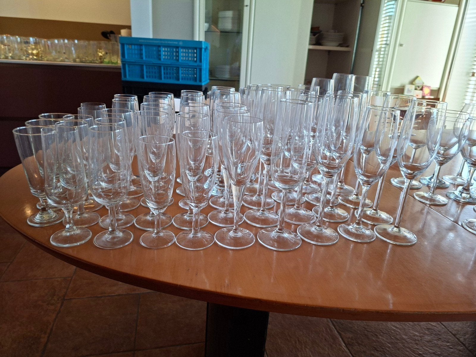46 longdrinkglazen te koop, Ophalen, Gebruikt, Frisdrankglas