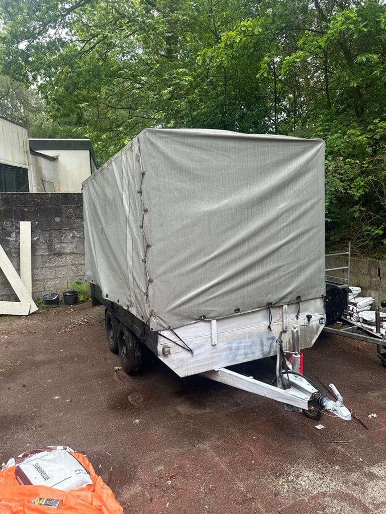 Grote Huif aanhanger - gesloten aanhangwagen met huif, Auto diversen, Aanhangers en Bagagewagens, Ophalen, Gebruikt