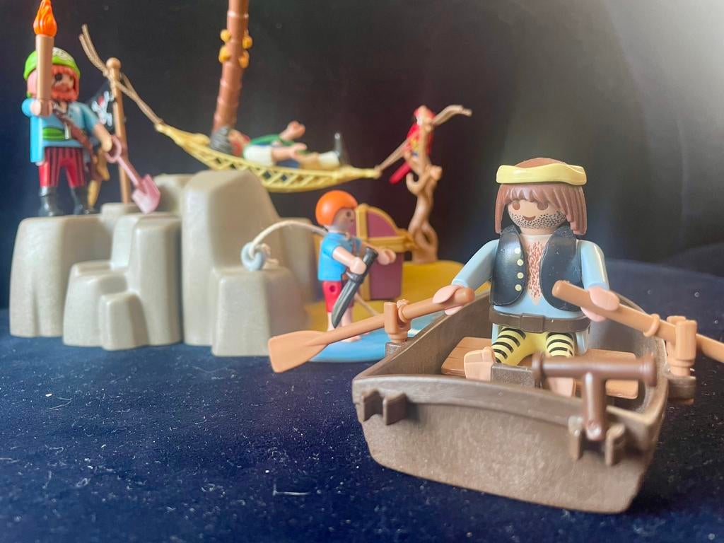 Piranteneiland Playmobil met verborgen schatkamer, Ophalen of Verzenden, Zo goed als nieuw