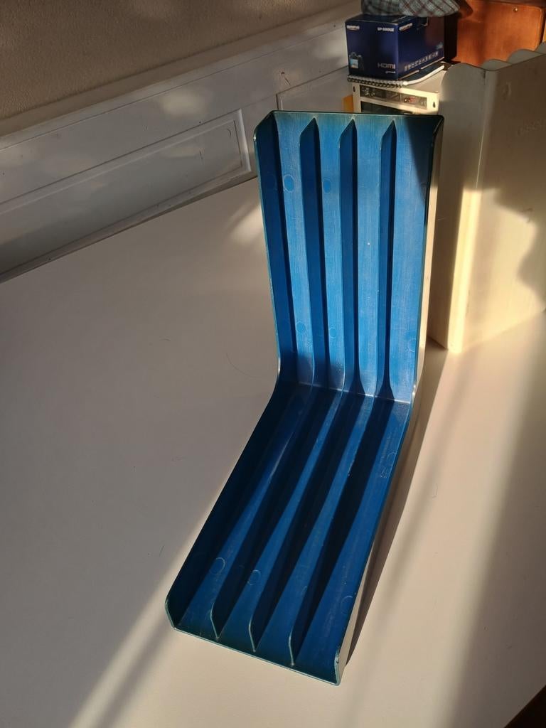Platenrek, vinylrek in mooi blauw en nette staat., Ophalen of Verzenden, Gebruikt, 12 inch
