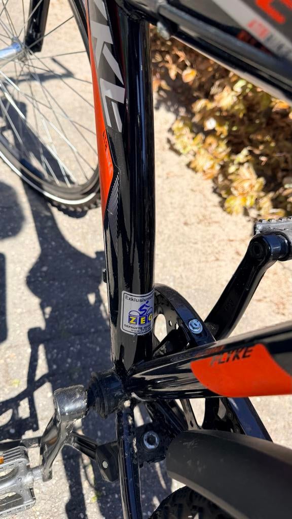 Flyke Fiets - Zwart/Oranje - Goede Staat, Fietsen en Brommers, Overige merken, Gebruikt, Velgrem, Versnellingen