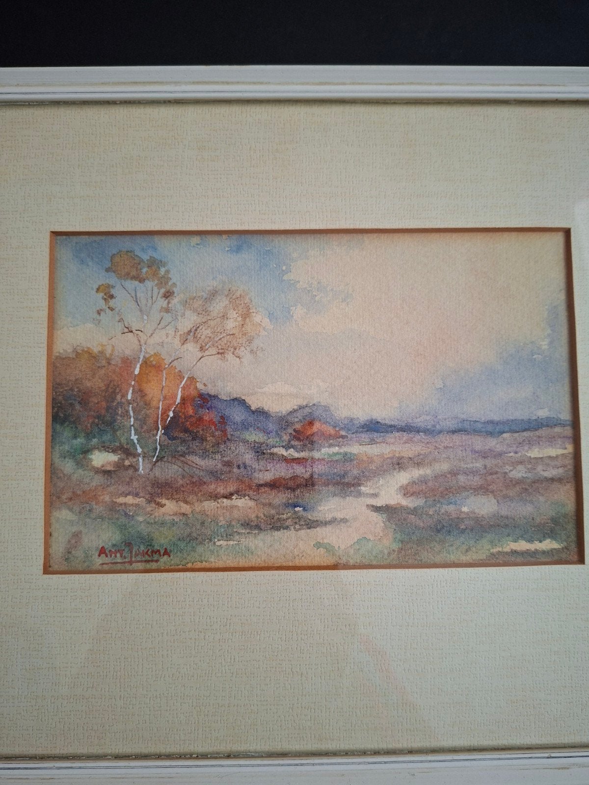anton jakma aquarel landschap, Impressionistisch, Landschap, Aquarel, Papier