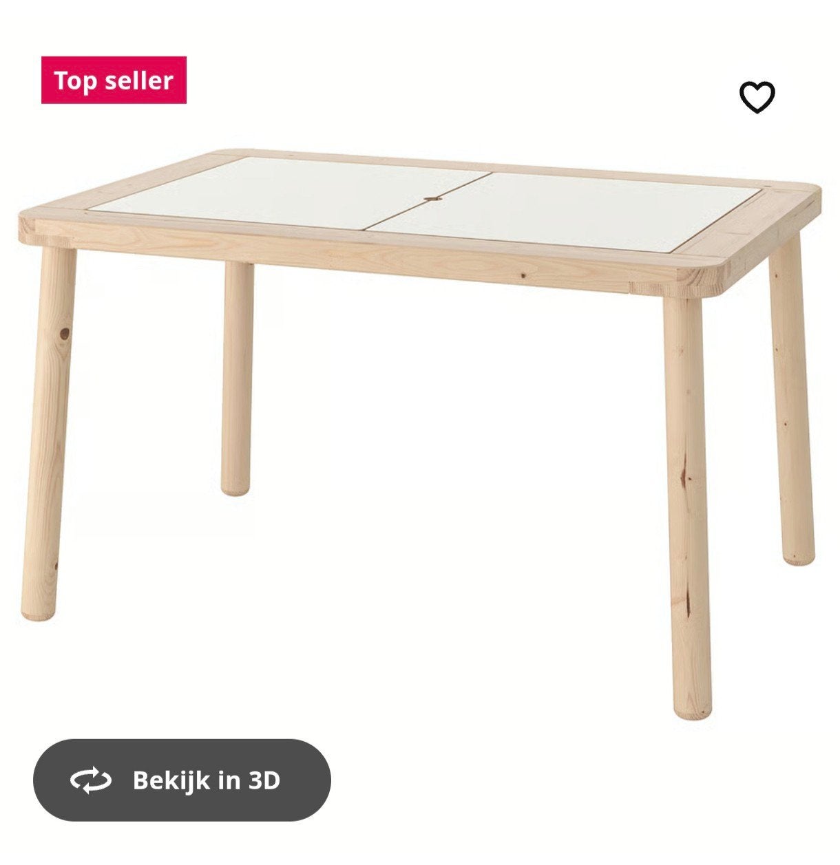 kindertafel FLISAT IKEA 83x53x48cm, Ophalen, Gebruikt