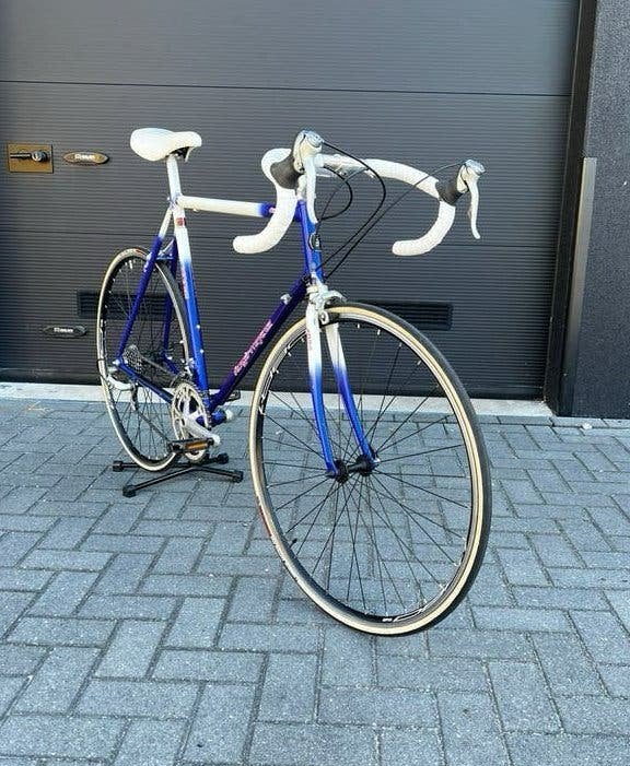 Topconditie Koga Miyata gentsracer blauw wit shimano 105, 28 inch, Staal, Velgrem, Ophalen of Verzenden