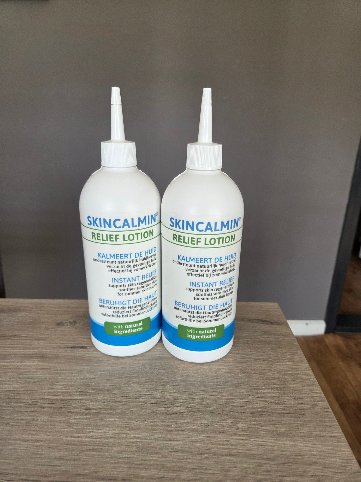 2 flessen Skincalmin, Ophalen