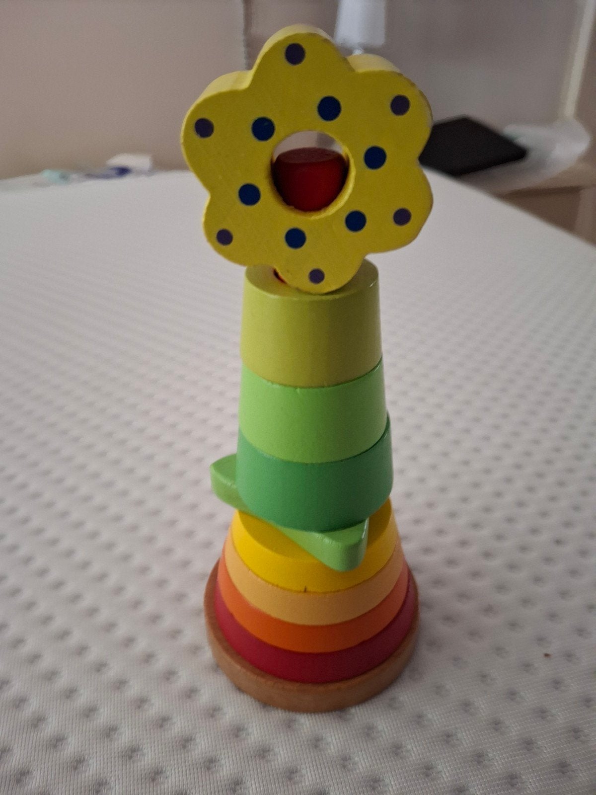 Stapeltoren van hout, met gekleurde blokjes., Ophalen, Zo goed als nieuw, Overige typen