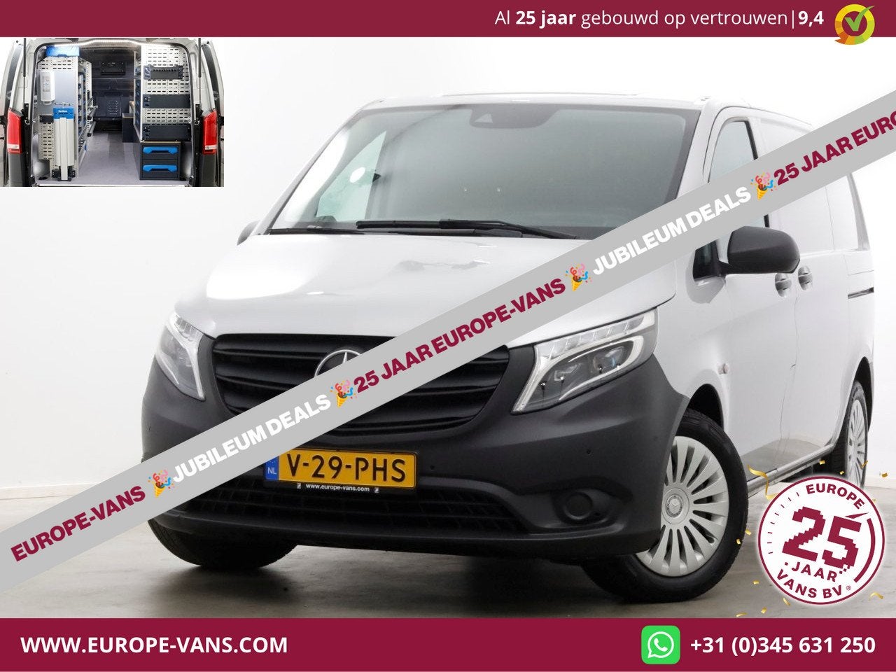 Mercedes-Benz Vito 114 CDI 136pk Compact 9G Automaat 2x Schu, Auto's, Gebruikt, Euro 6, 4 cilinders, 2000 kg
