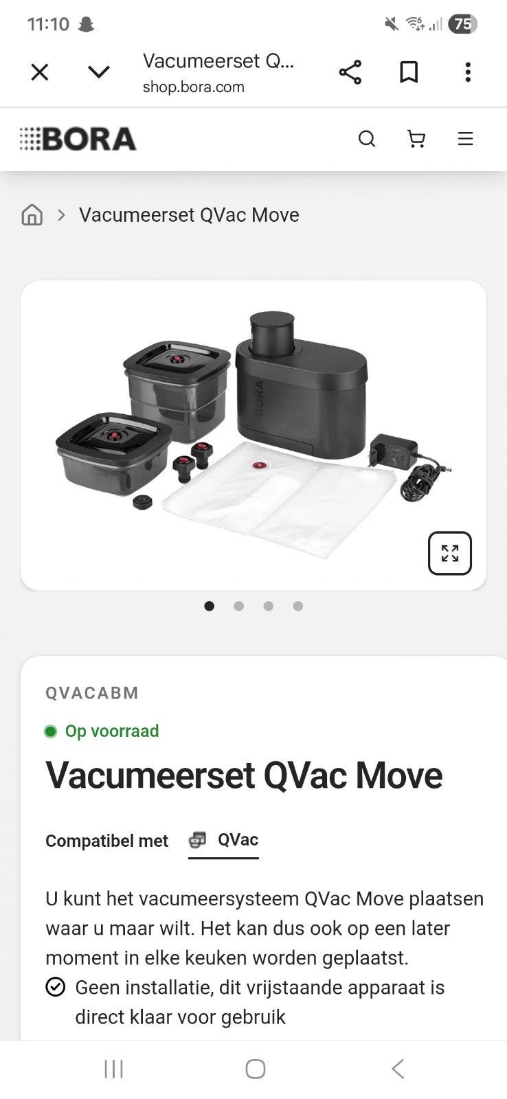 BORA QVac Move Vacumeersysteem - Draagbaar & Veelzijdig, Witgoed en Apparatuur, Ophalen of Verzenden