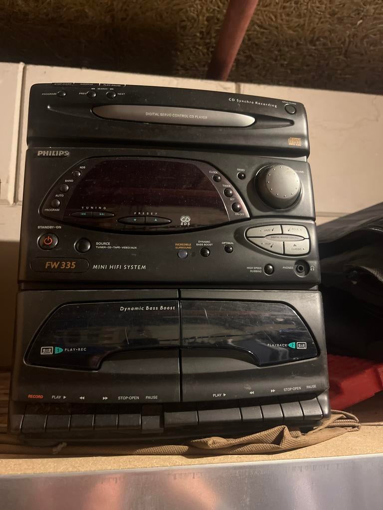 Philips FW 335 Mini Hifi Systeem met CD en Cassette, Audio, Tv en Foto, Radio's, Ophalen, Gebruikt, Radio, Met cd-speler
