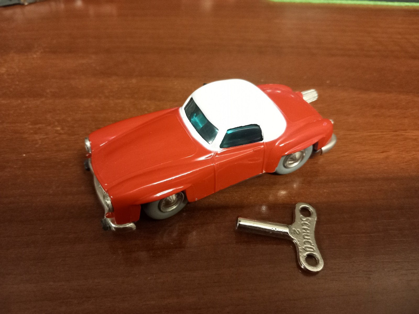 Schuco Micro Racer Mercedes 190 SL - Rood met Opwindsleutel, Ophalen of Verzenden, Gebruikt, Auto