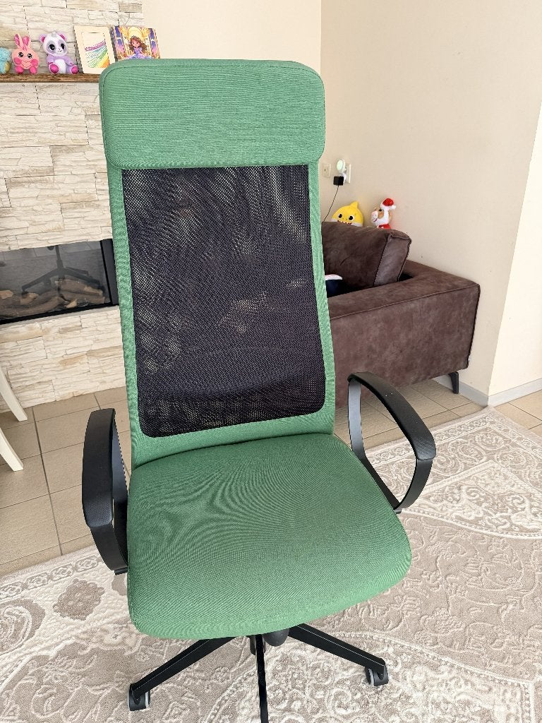 Ergonomic High-Back Office Chair – Comfortable & Sturdy, Gebruikt, Ophalen of Verzenden, Bureaustoel, Groen