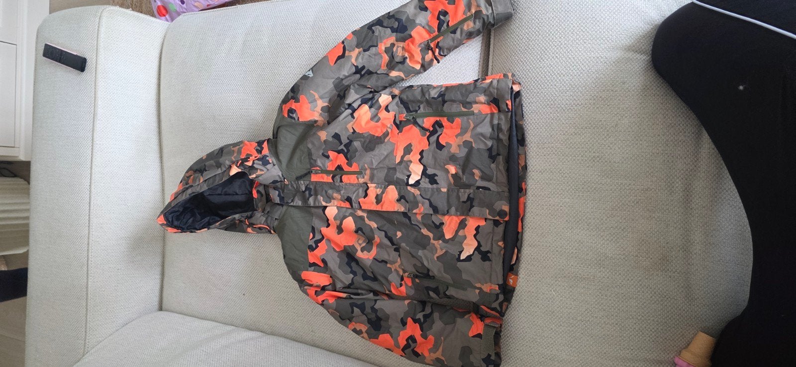 Mountain Peak camouflage ski jas  voor 9 a 10 jaar, Oranje, Ophalen of Verzenden, Zo goed als nieuw, Mountain Peak