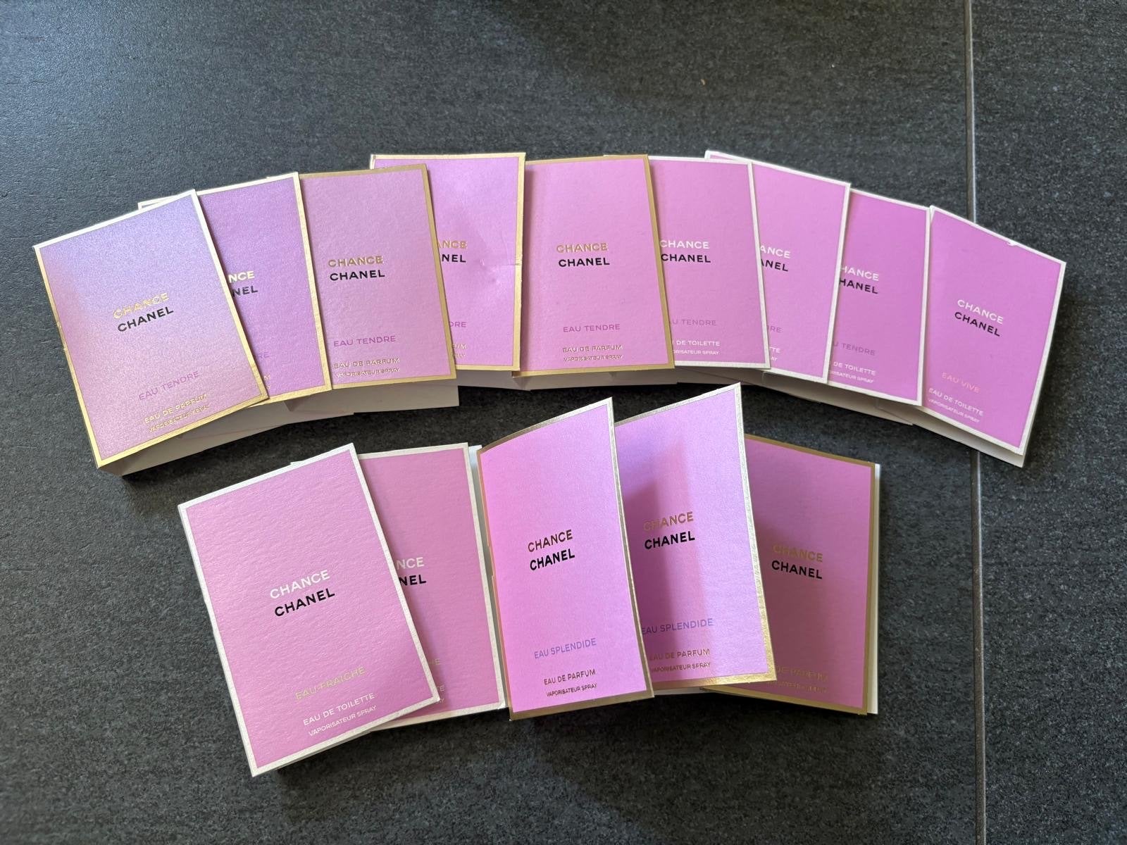 Chanel Chance parfum samples (14 stuks), Ophalen of Verzenden, Nieuw