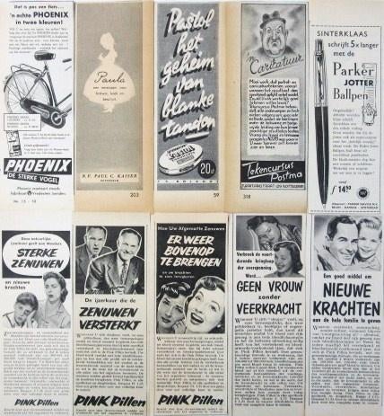 140+ advertenties reclames uit 1956 - 1958, Ophalen of Verzenden, Gebruikt, Overige typen