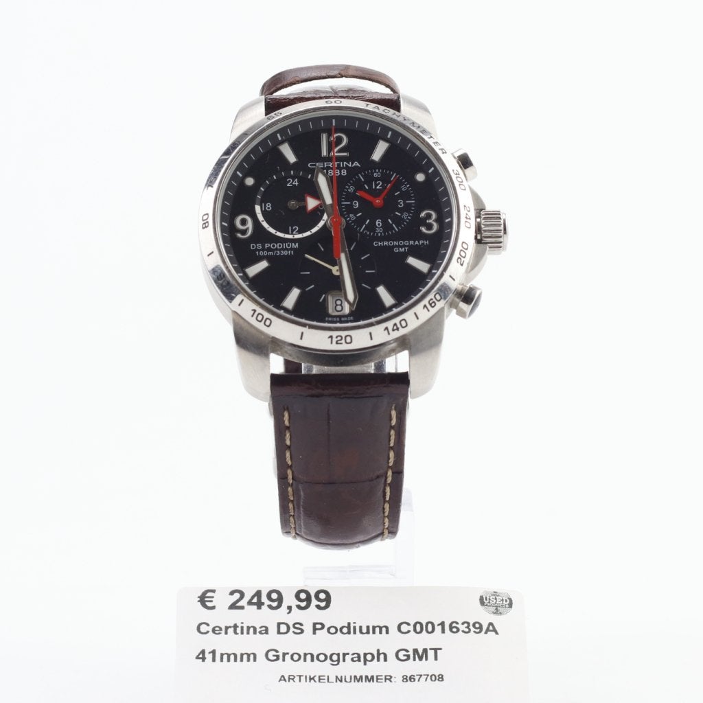 Certina DS Podium C001639A 41mm Gronograph GMT, Flex Ltd., Gebruikt, https://flex.com/contact-us, Nobelstraat 10, 5807 GA Oostrum LB, Limburg, Nederland