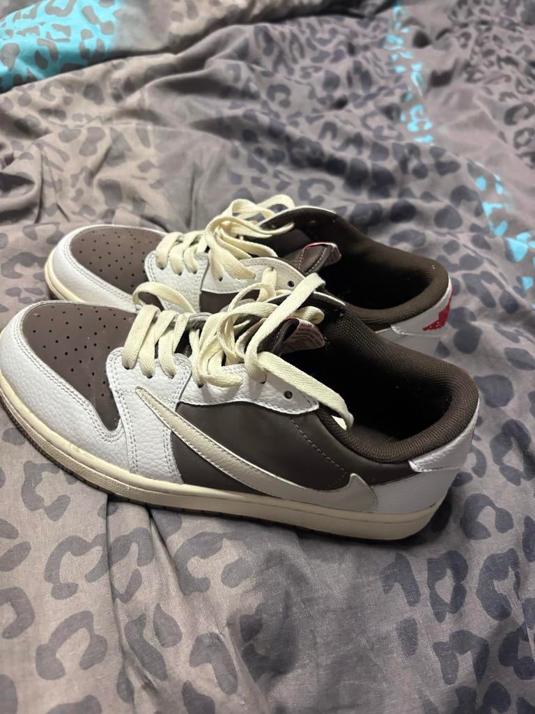 Nike Jordan 1 Low Travis Scott Reverse Mocha, Ophalen, Nieuw, Bruin, Sneakers of Gympen