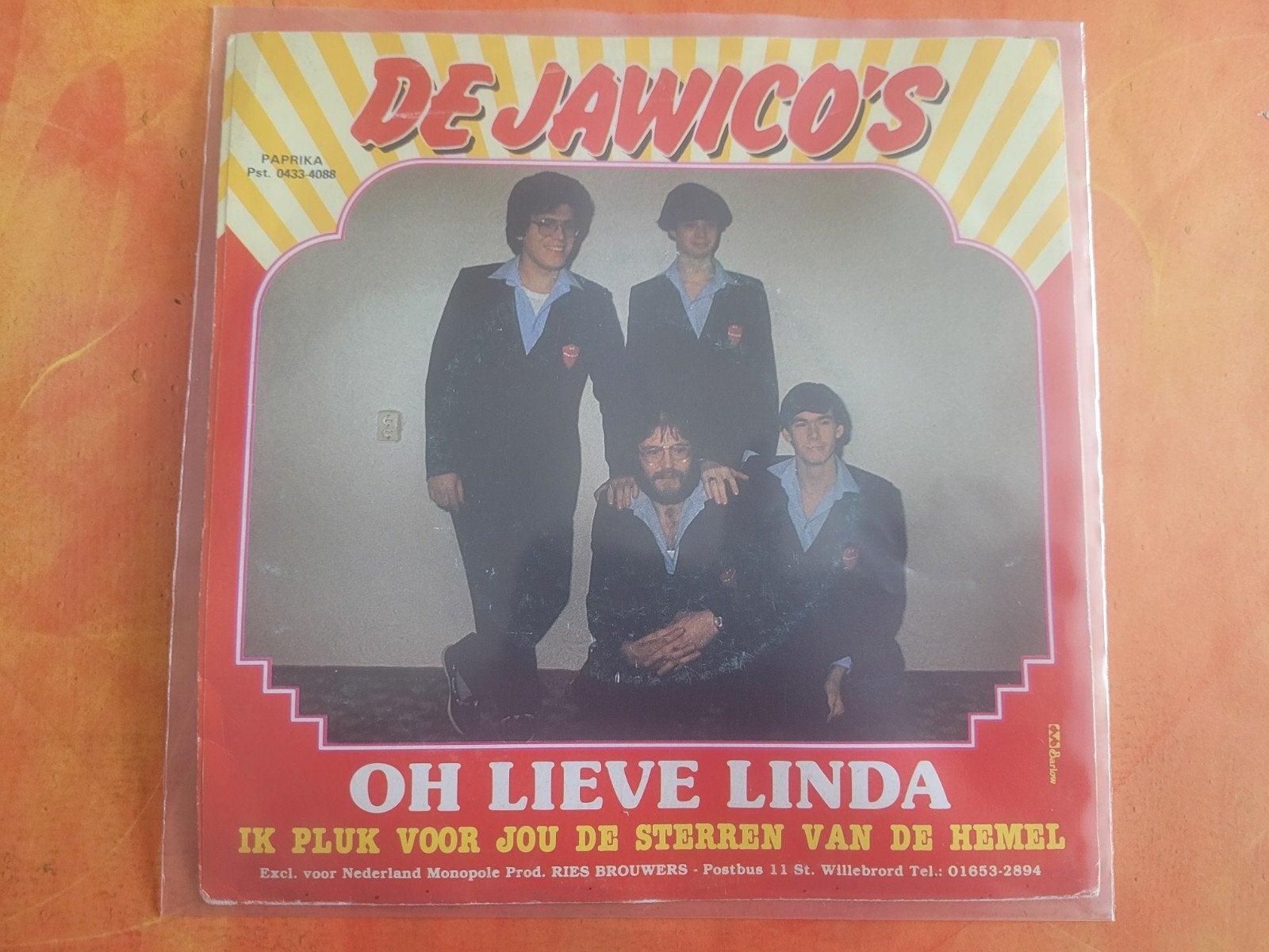 De Jawico's - Oh lieve Linda ...., Ophalen, Zo goed als nieuw, Overige formaten, Levenslied of Smartlap