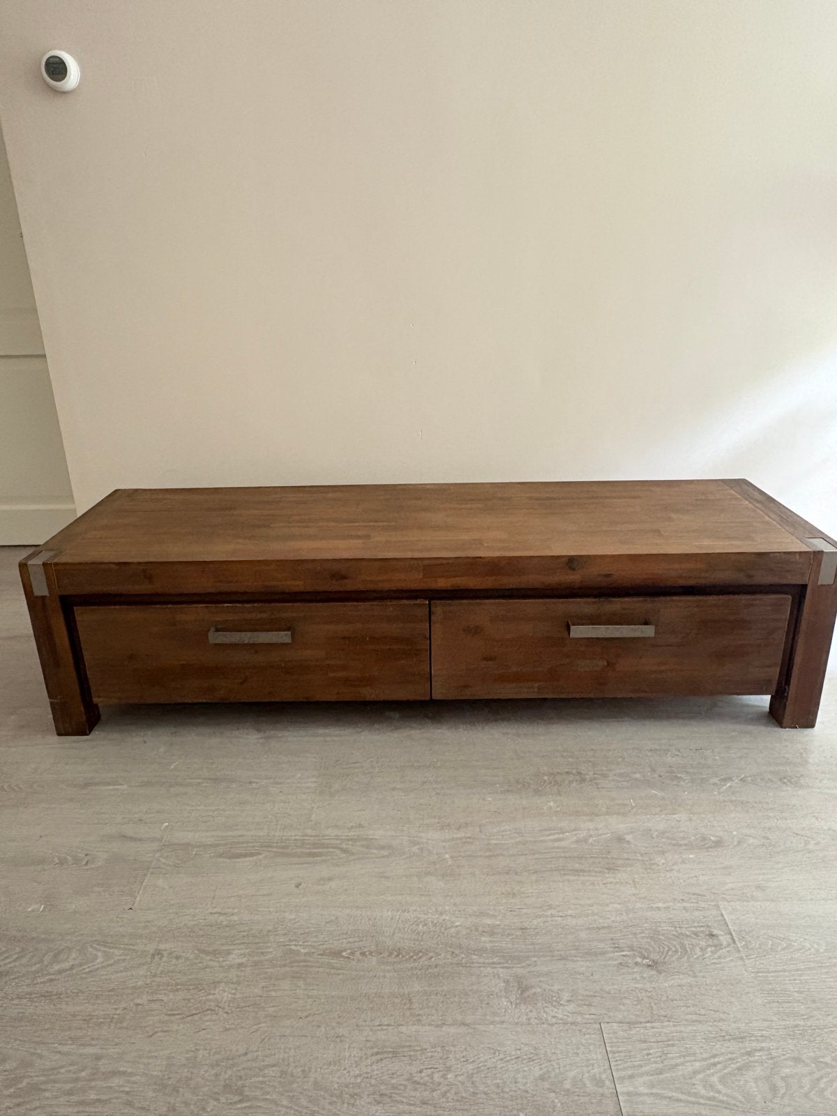 tv-meubel acaciahout, Ophalen, Gebruikt, 150 tot 200 cm, Minder dan 100 cm