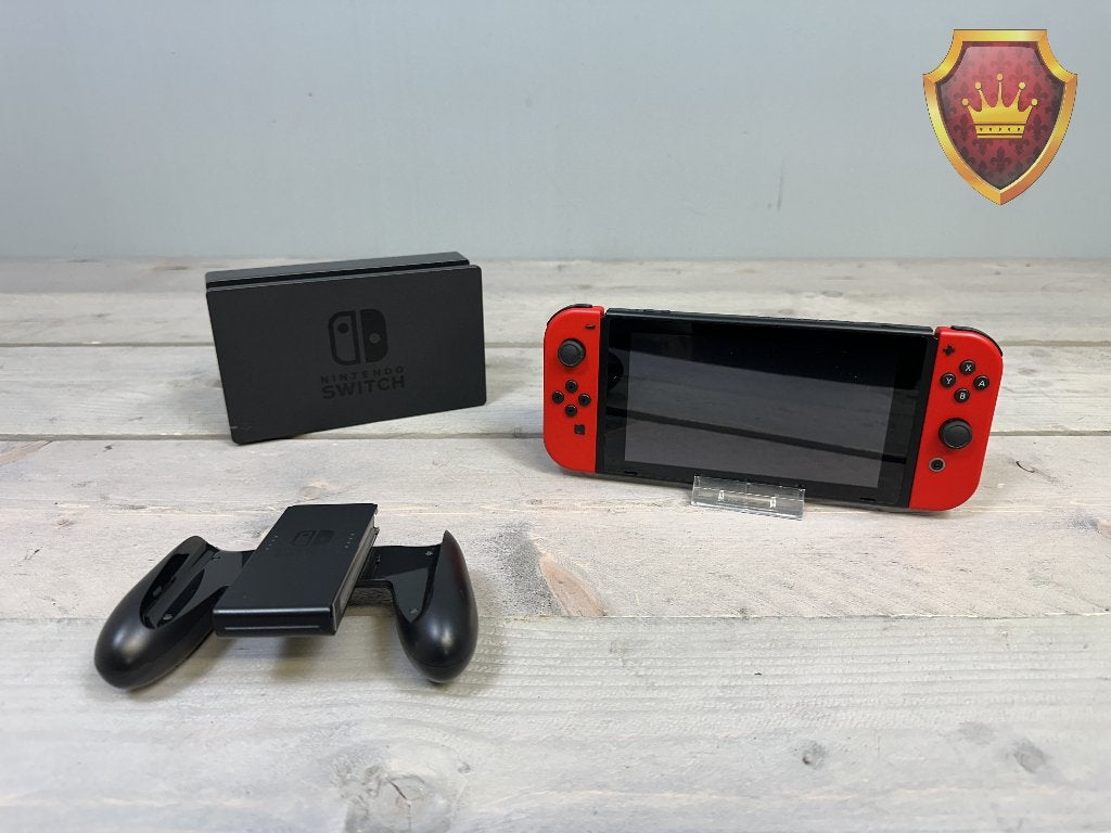 Nintendo Switch V1 HAC-001 32GB + 128GB Rood, Met 2 controllers, Ophalen of Verzenden, Zo goed als nieuw, Switch Original