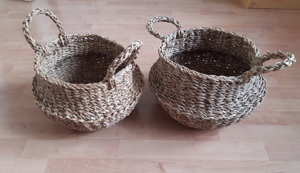 Rieten manden, Ophalen of Verzenden, Gebruikt, Rond, Riet