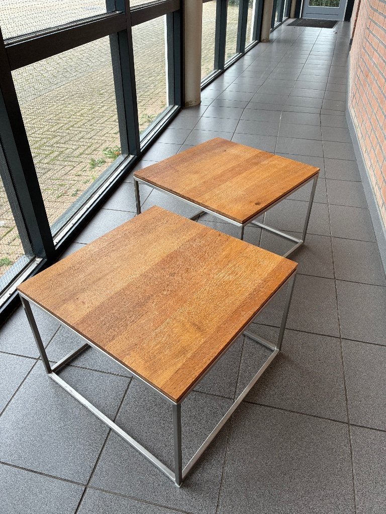 Twee tafeltjes, Huis en Inrichting, Ophalen, Minder dan 45 cm, Minder dan 55 cm, Gebruikt