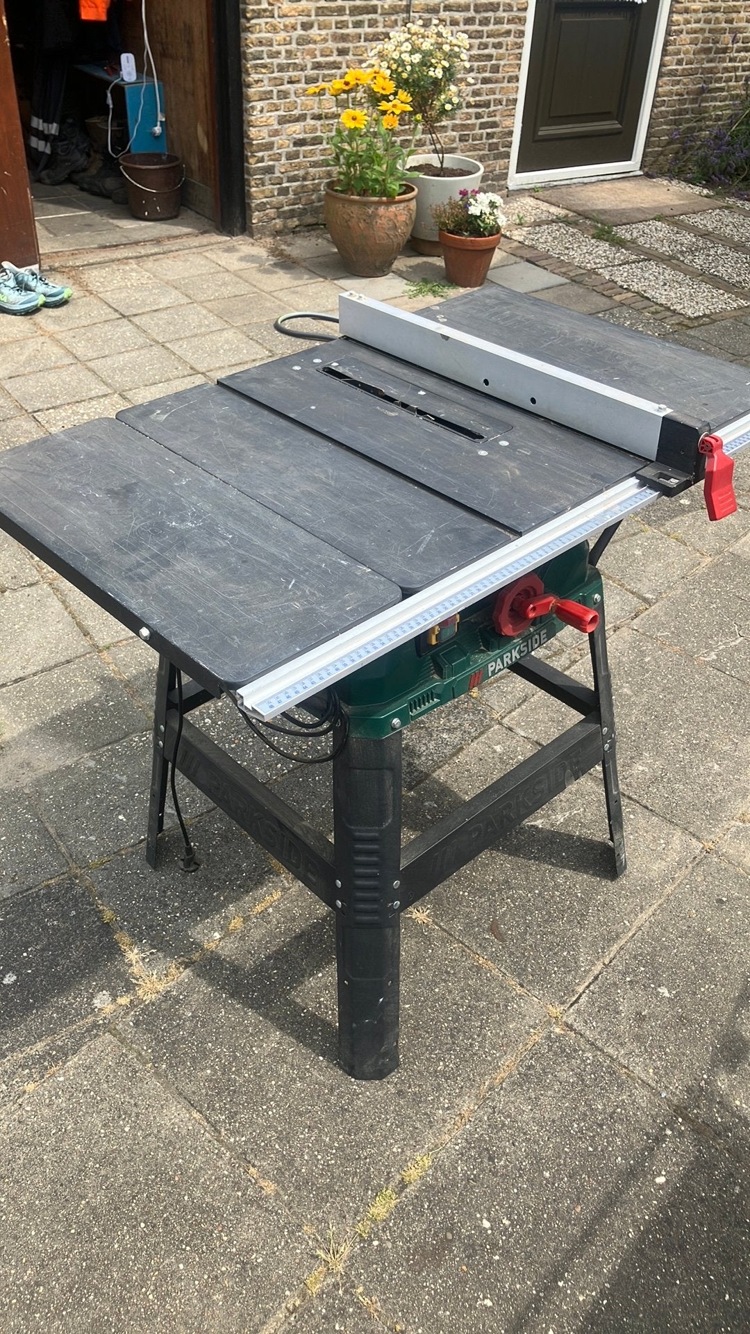 Parkside zaagtafel, Ophalen, Cirkelzaag, Zo goed als nieuw, 30 tot 70 mm