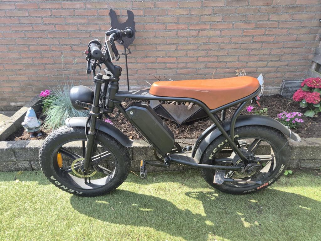 Stoere Fatbike E-bike met brede banden, Fietsen en Brommers, Elektrische fietsen, Gebruikt, Minder dan 47 cm, 50 km per accu of meer