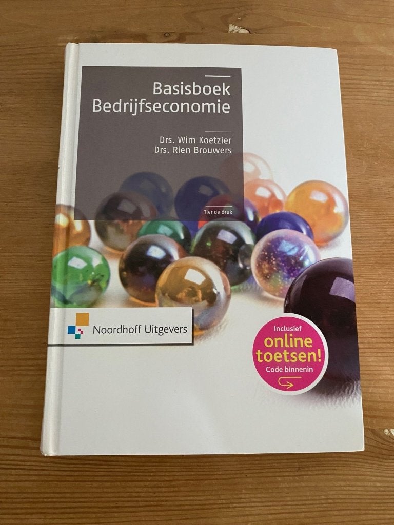 Basisboek bedrijfseconomie, Ophalen of Verzenden, Beta, Zo goed als nieuw, HBO