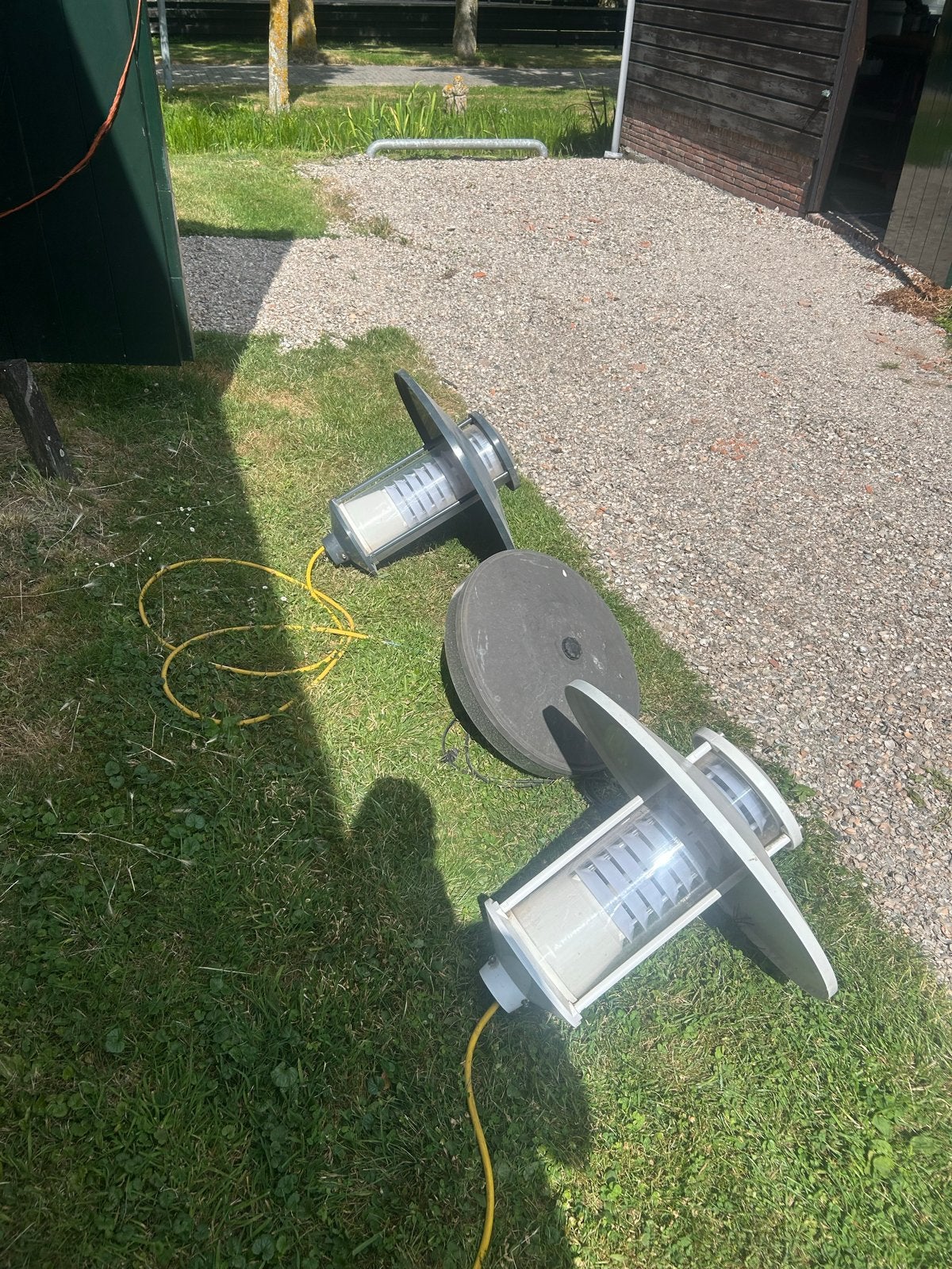 Set van 3 straat lantaarn armaturen., Kunststof, Overige typen, Ophalen of Verzenden, 250 watt of meer