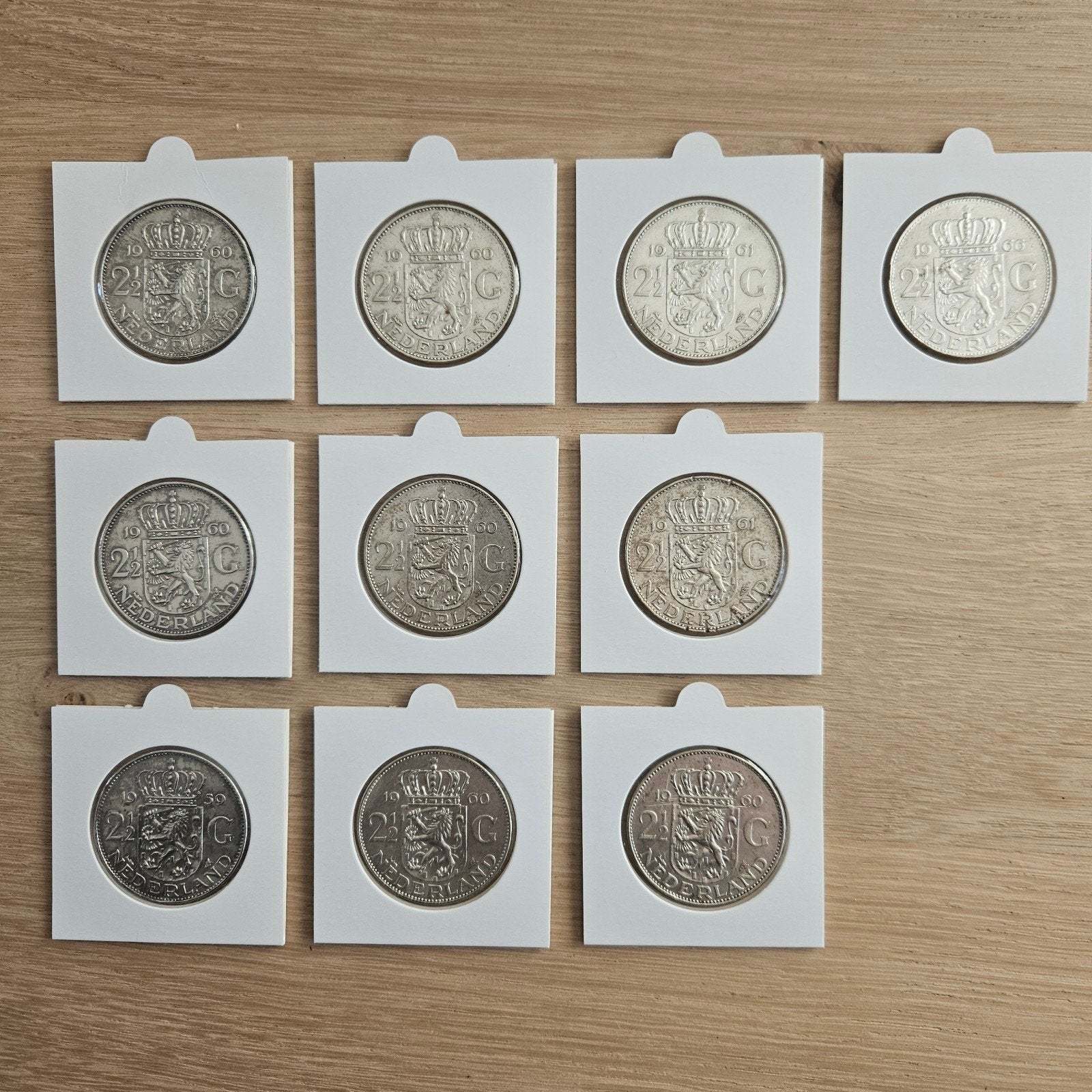 Tien Zilveren Rijksdaalders Juliana., Ophalen of Verzenden, Koningin Juliana, 2½ gulden, Zilver