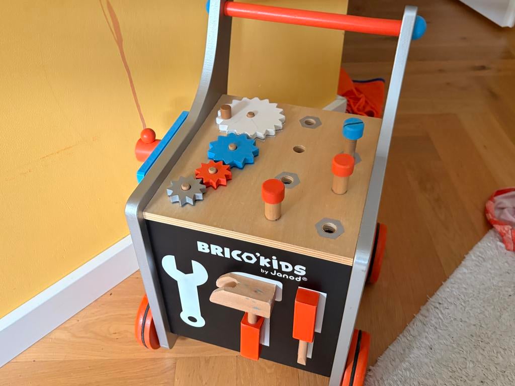 Houten speel werkbank Brico'kids by Janod, Ophalen, Gebruikt, Overige typen, Met wieltjes