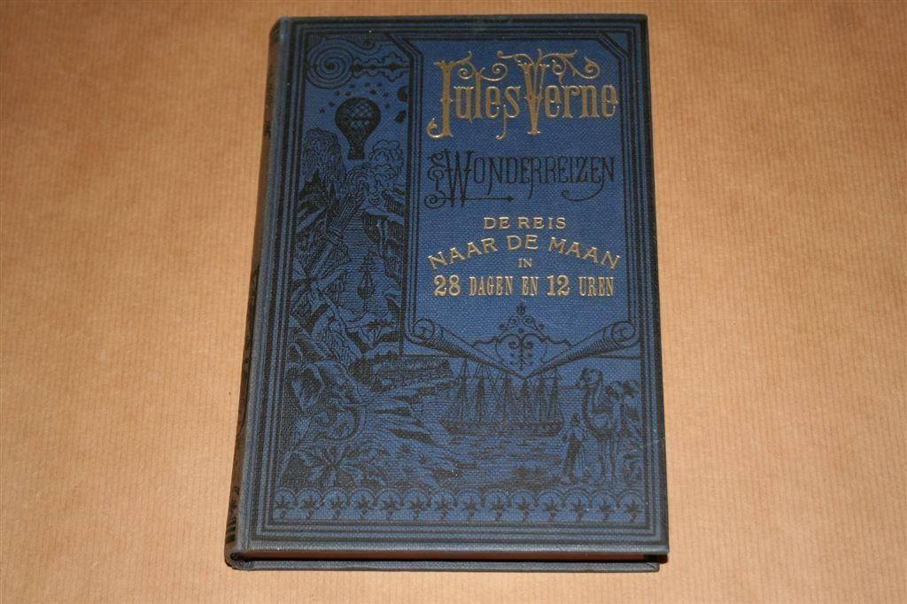 De reis naar de maan. Jules Verne Wonderreizen. 1955., Ophalen of Verzenden, Gelezen