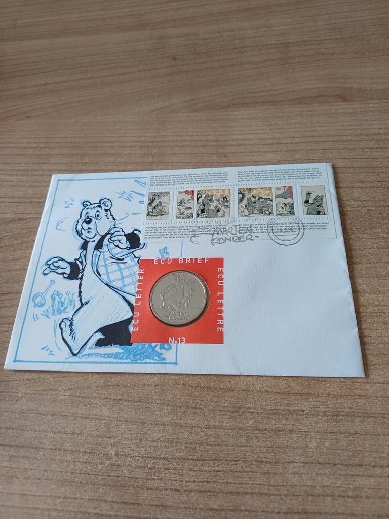 Ecu brief met munt en postzegels no. 13, Ophalen of Verzenden, Verzamelmap