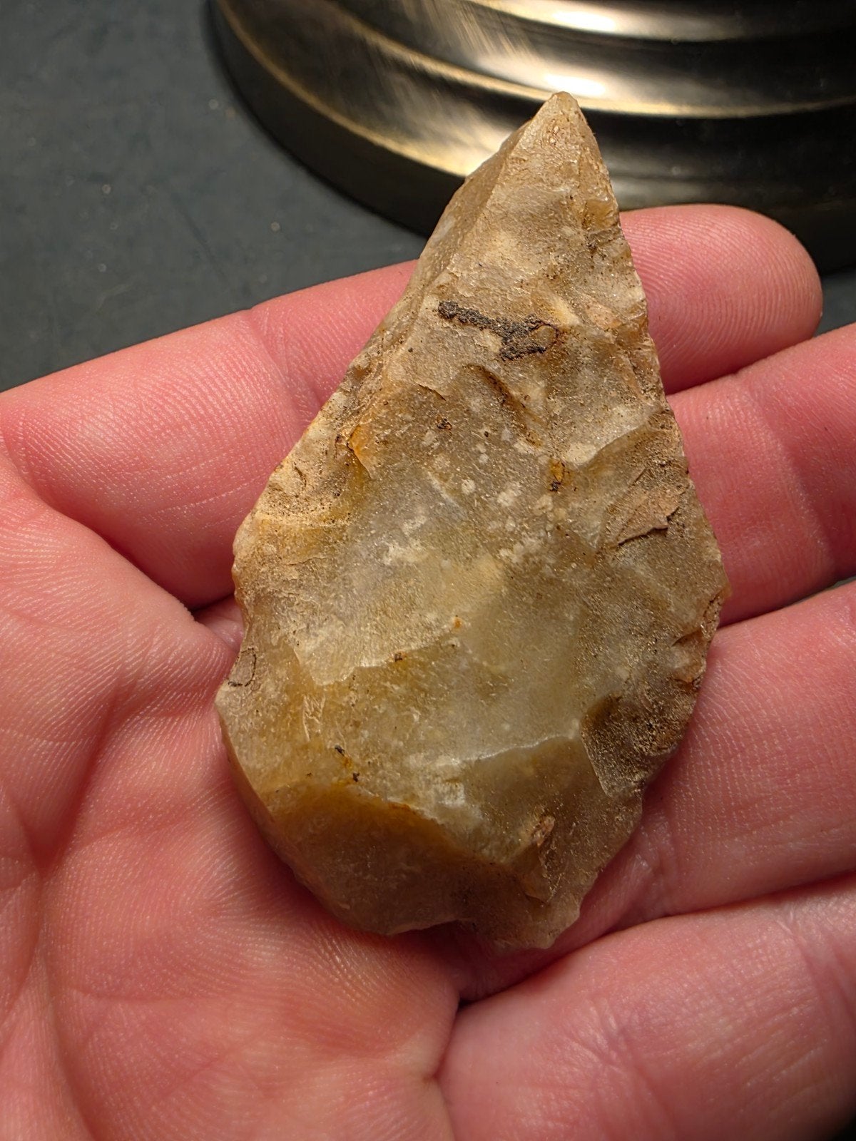 Authentieke Prehistorische Vuistbijl - Biface, Ophalen of Verzenden