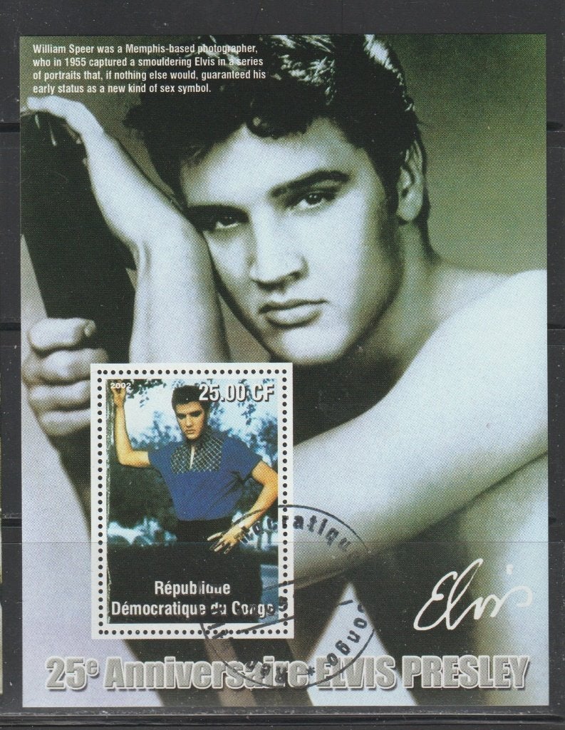 ELVIS PRESLEY = THE KING = mooi bl. v DU CONGO-714, Verzenden, Gestempeld, Overige thema's