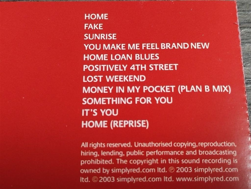 Simply Red - Home, Ophalen of Verzenden, Zo goed als nieuw