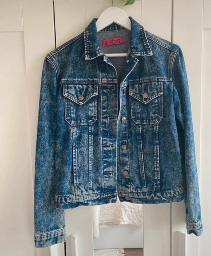 Leuke spijkerjas in Maat M, Ophalen of Verzenden, Zo goed als nieuw, Maat 38/40 (M), Blauw