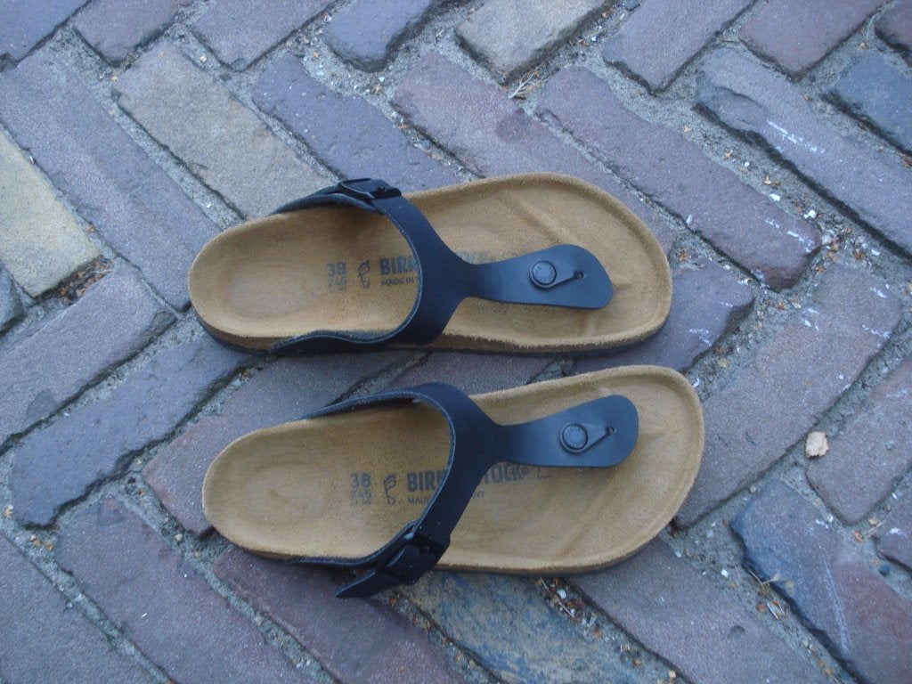 BIRKENSTOCK GIZEH ZWART NIEUW 38 GRATIS VERZENDING PER POST, Slippers, Verzenden, Zwart, Nieuw