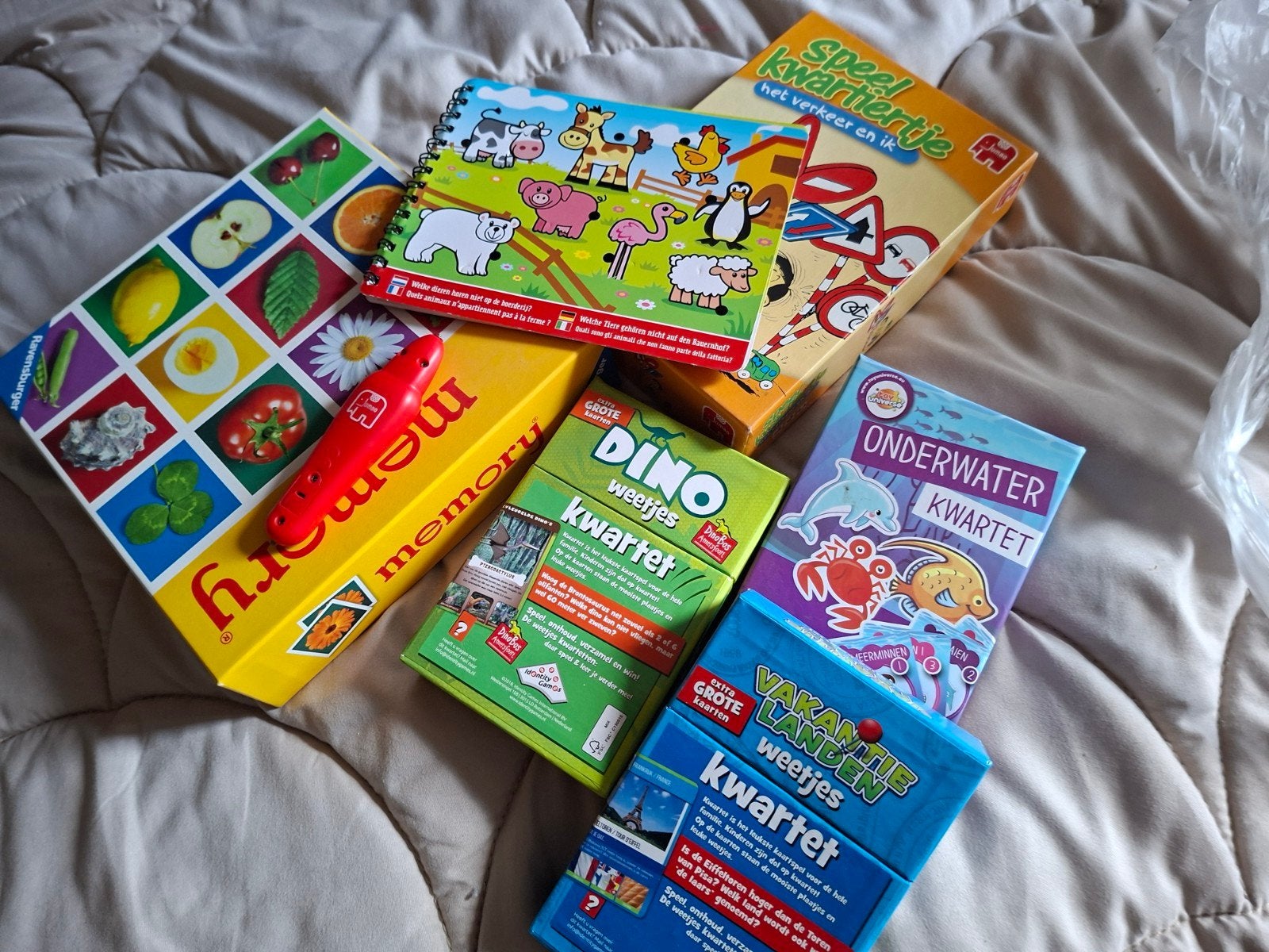 Diverse kwartet- en geheugenspellen in één koop, Ophalen of Verzenden, Gebruikt