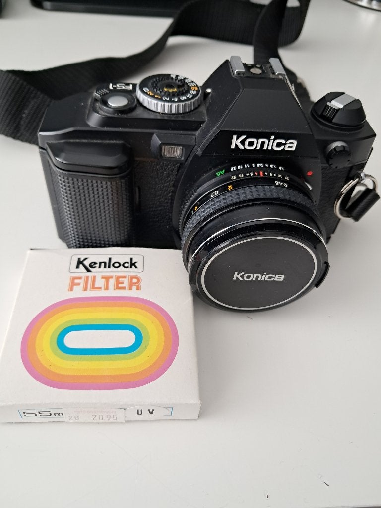 konica FS-1 kamera, Ophalen of Verzenden, Gebruikt, Spiegelreflex, Konica