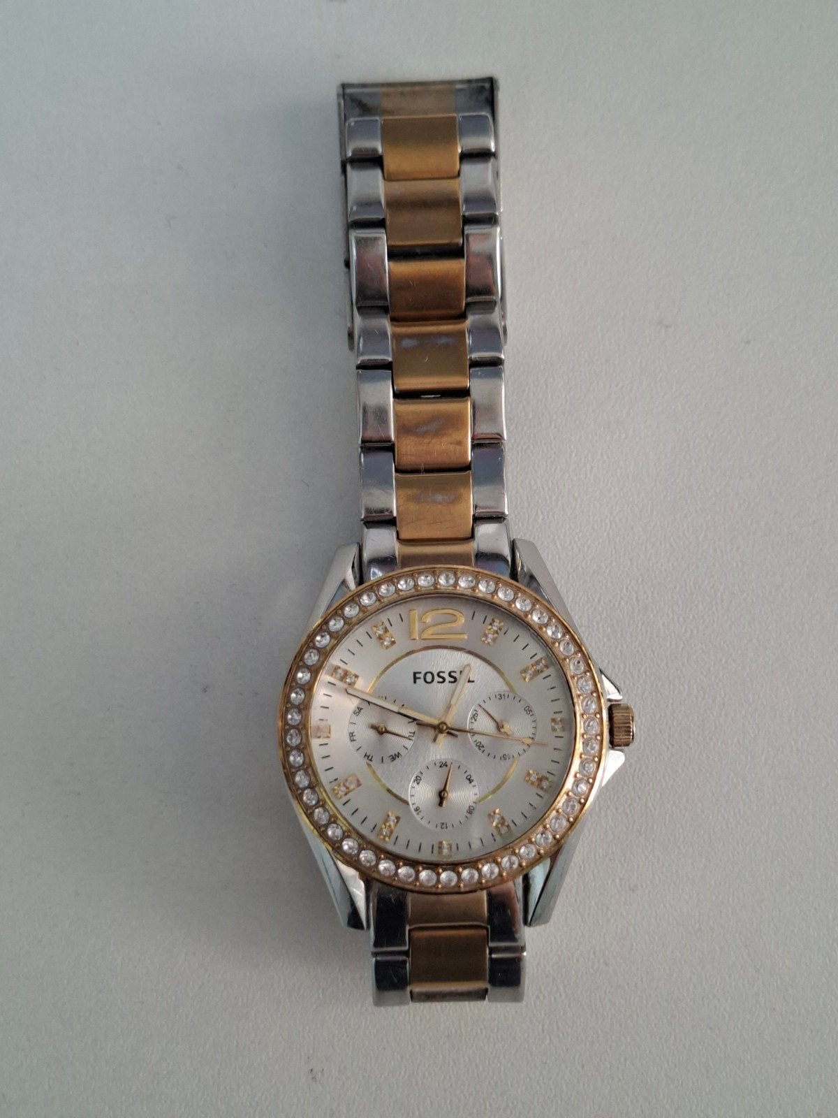Fossil dameshorloge, Sieraden, Tassen en Uiterlijk, Horloges | Dames, Staal, Gebruikt, Staal, Fossil