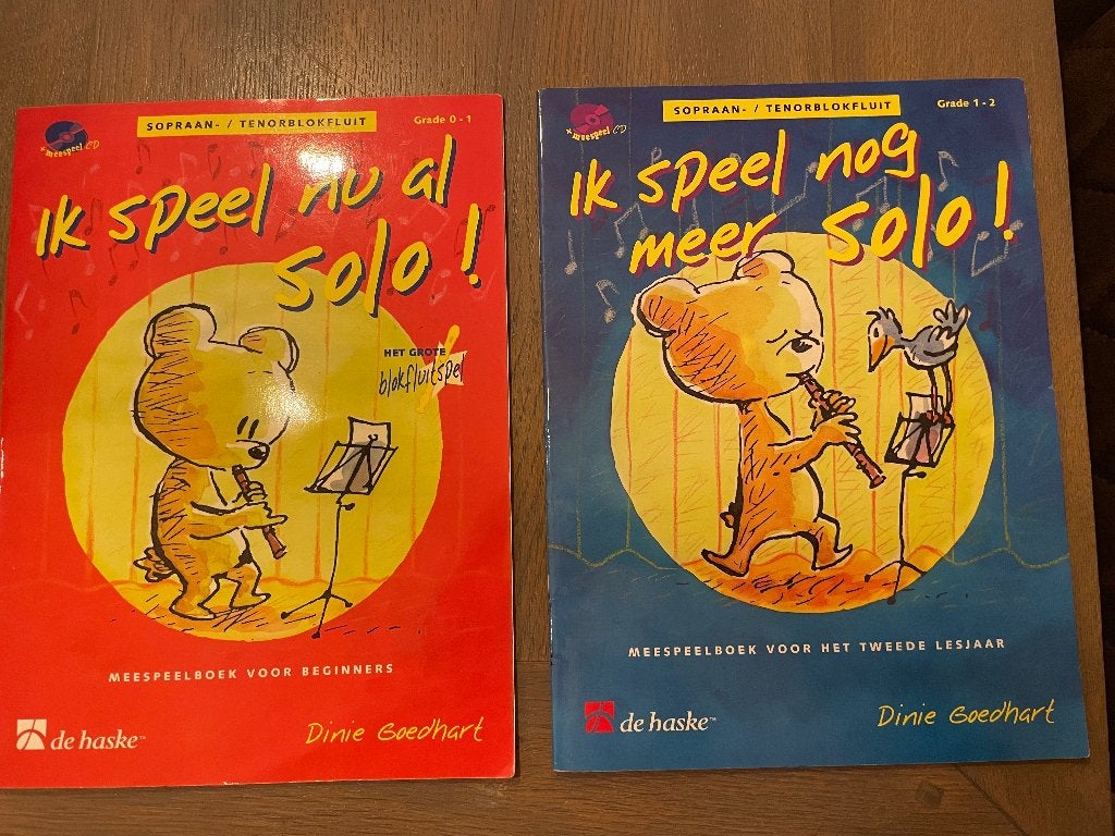 IK SPEEL NU AL SOLO - 2 lesboekjes voor blokfluit, Ophalen of Verzenden, Gebruikt, Sopraan of Sopranino