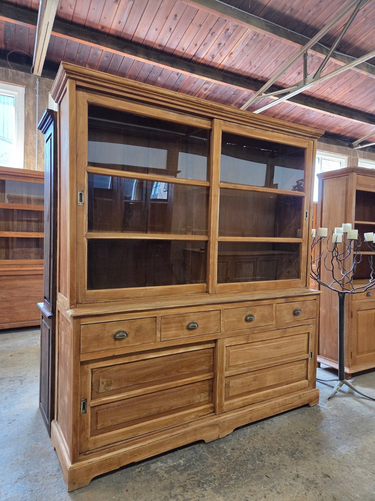 prachtige buffetkast ~ vitrinekast ~ boekenkast ~ wandkast, Ophalen, 200 cm of meer, Glas, 150 tot 200 cm