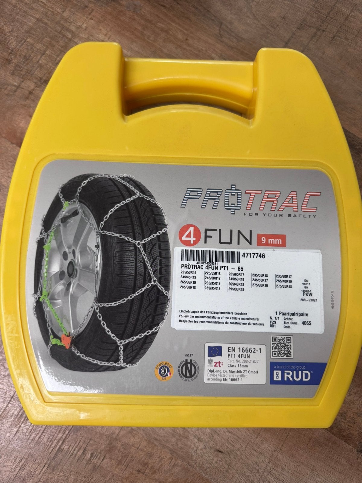 RUD ProTrac 4FUN PT1-65 sneeuwkettingen 9mm – nieuw, Auto diversen, Sneeuwkettingen, Ophalen of Verzenden, Zo goed als nieuw