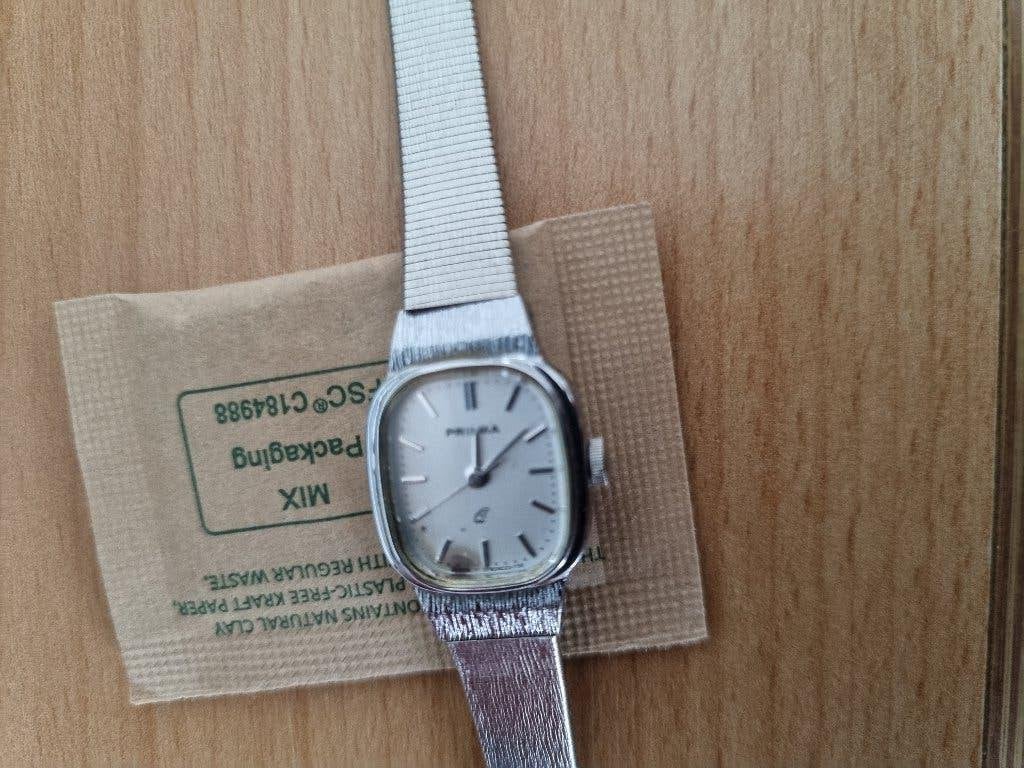 Prisma dameshorloge nr. 174 weinig gedragen, met verzilvert, Sieraden, Tassen en Uiterlijk, Horloges | Dames, Ophalen of Verzenden